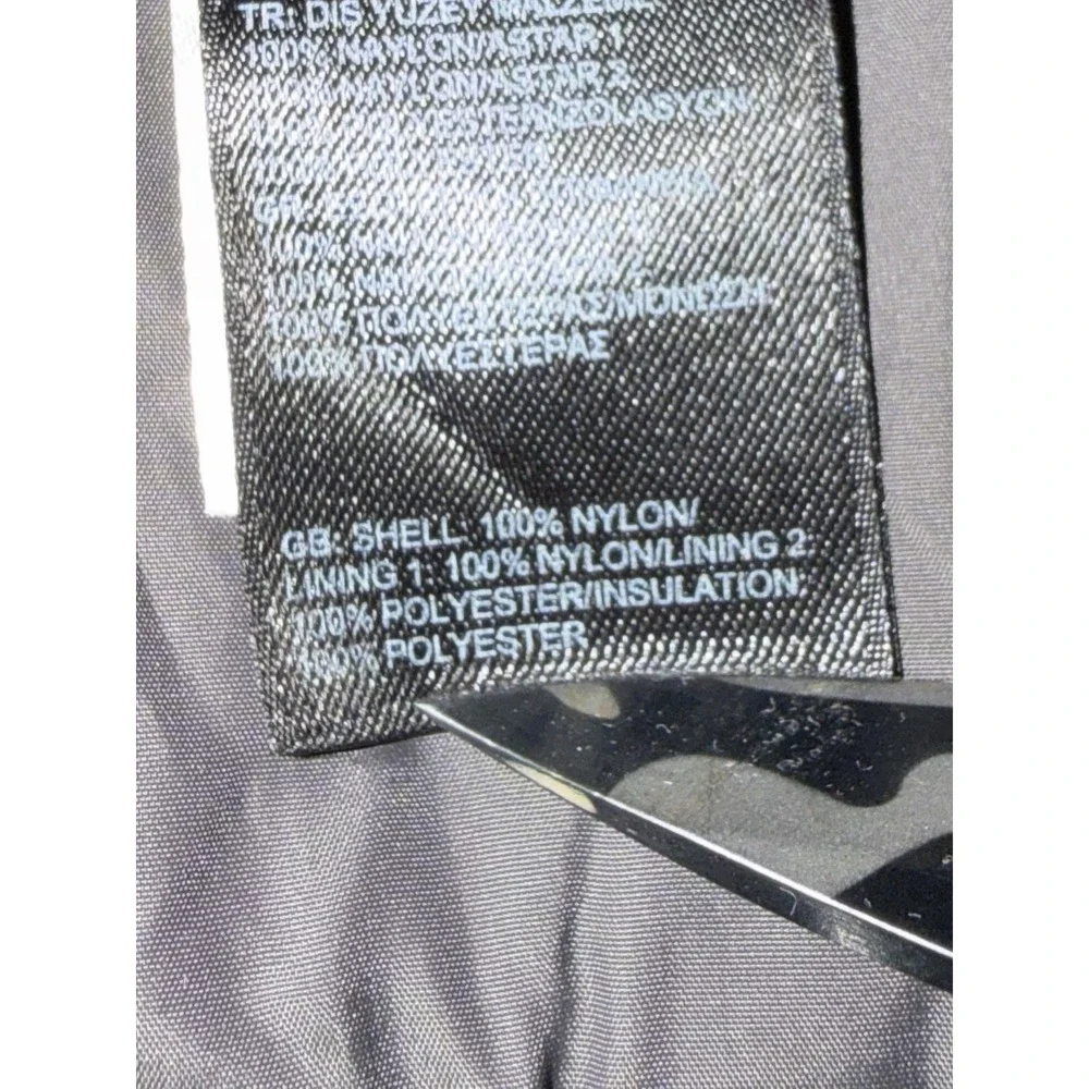 North Face Puffer Jacket Mens Medium Gray Full Zip Polyester Fill
